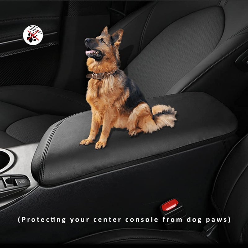 INTGET Car Center Console Armrest Cover for Toyota Camry Accessories 2018-2024 2019 2020 2021 2022 2023 Interior Camry SE/XSE Arm Rest Seat Cover Middle Console Box Lid Protector (New Black Stitches) - Image 3